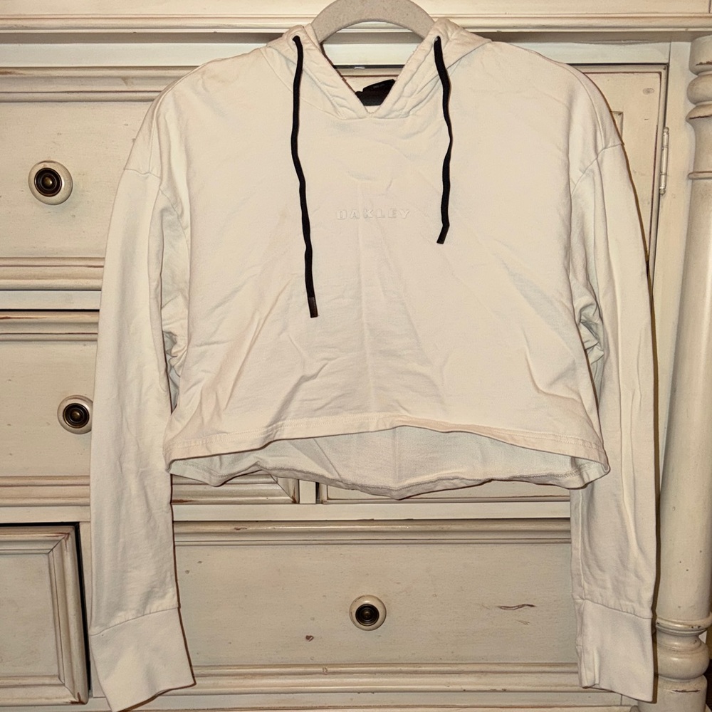 Oakley Women's Cream Cropped Hoodie
